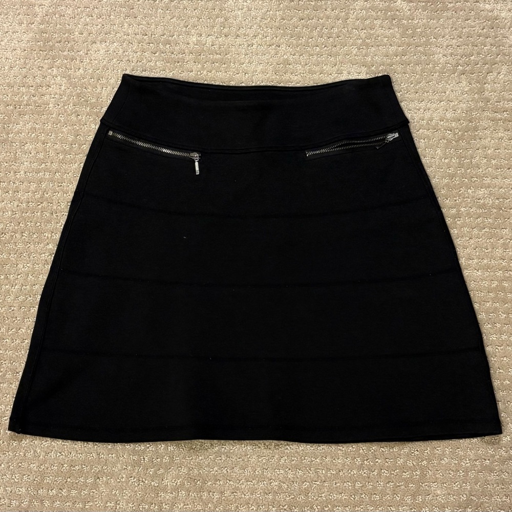 Athleta Black Skirt with Zipper Accents